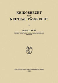 Vorderes Coverbild Kriegsrecht und Neutralitätsrecht