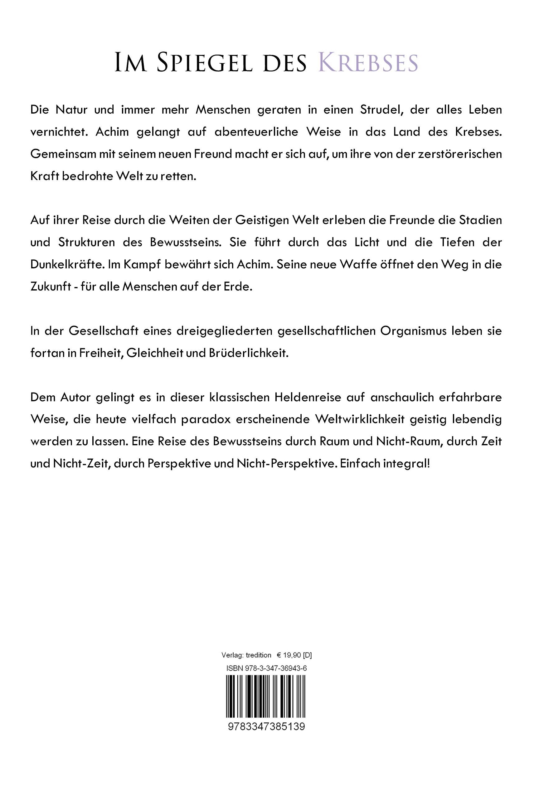 Rückseitencover Im Spiegel des Krebses