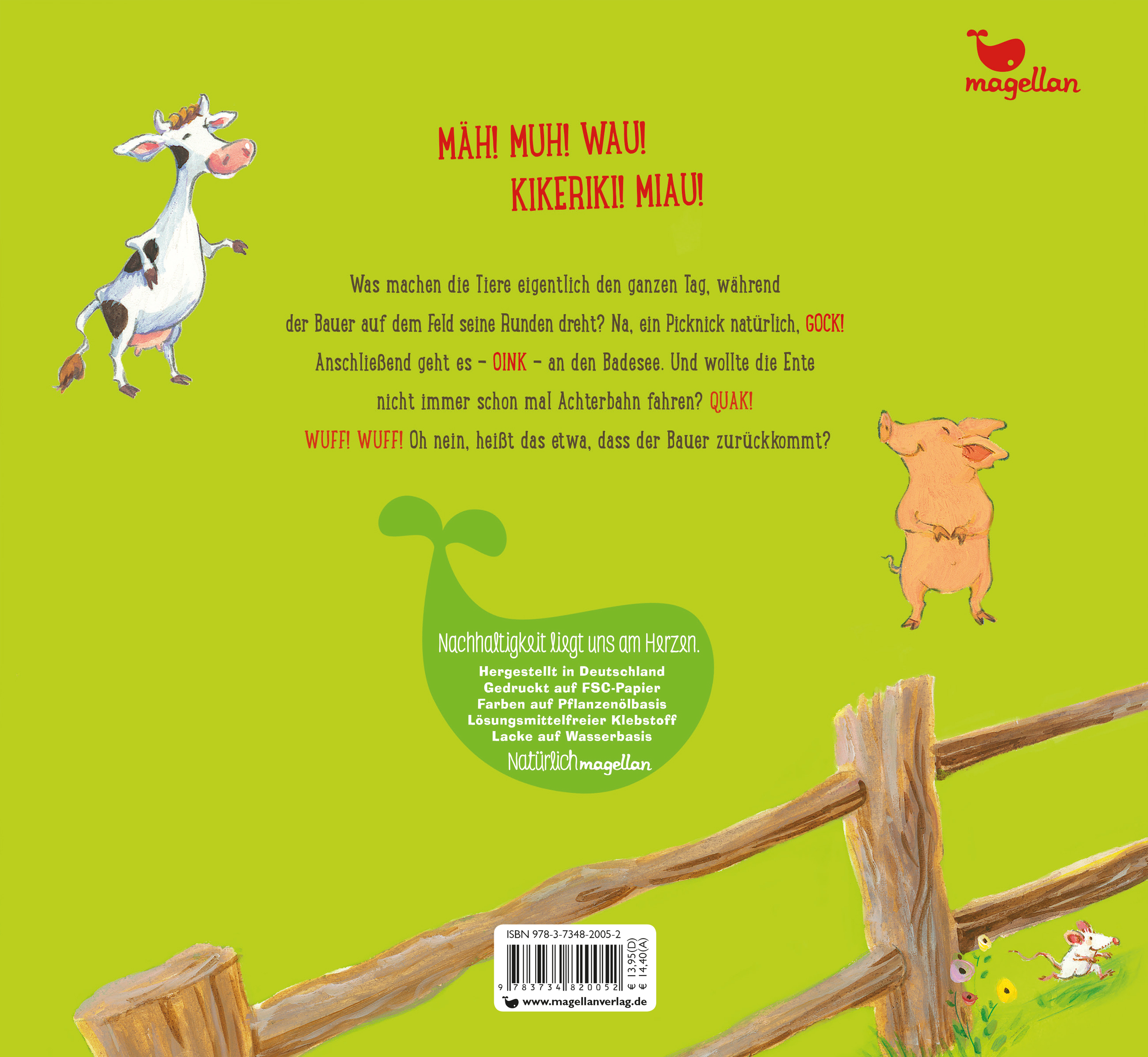 Rückseitencover Der Bauer ist weg! Mäh! Muh! Quäck!