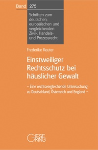 Vorderes Coverbild Einstweiliger Rechtsschutz bei häuslicher Gewalt