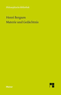 Vorderes Coverbild Materie und Gedächtnis