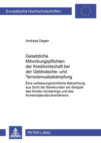 Vorderes Coverbild Gesetzliche Mitwirkungspflichten der Kreditwirtschaft bei der Geldwäsche- und Terrorismusbekämpfung