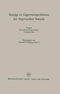 Vorderes Coverbild Beiträge zu Gegenwartsproblemen der Angewandten Statistik