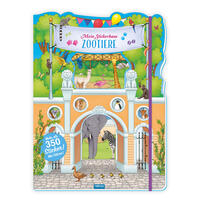 Vorderes Coverbild Trötsch Stickerbuch Mein Stickerhaus Zootiere