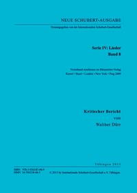 Vorderes Coverbild Neue Schubert-Ausgabe. Kritische Berichte / Lieder 8