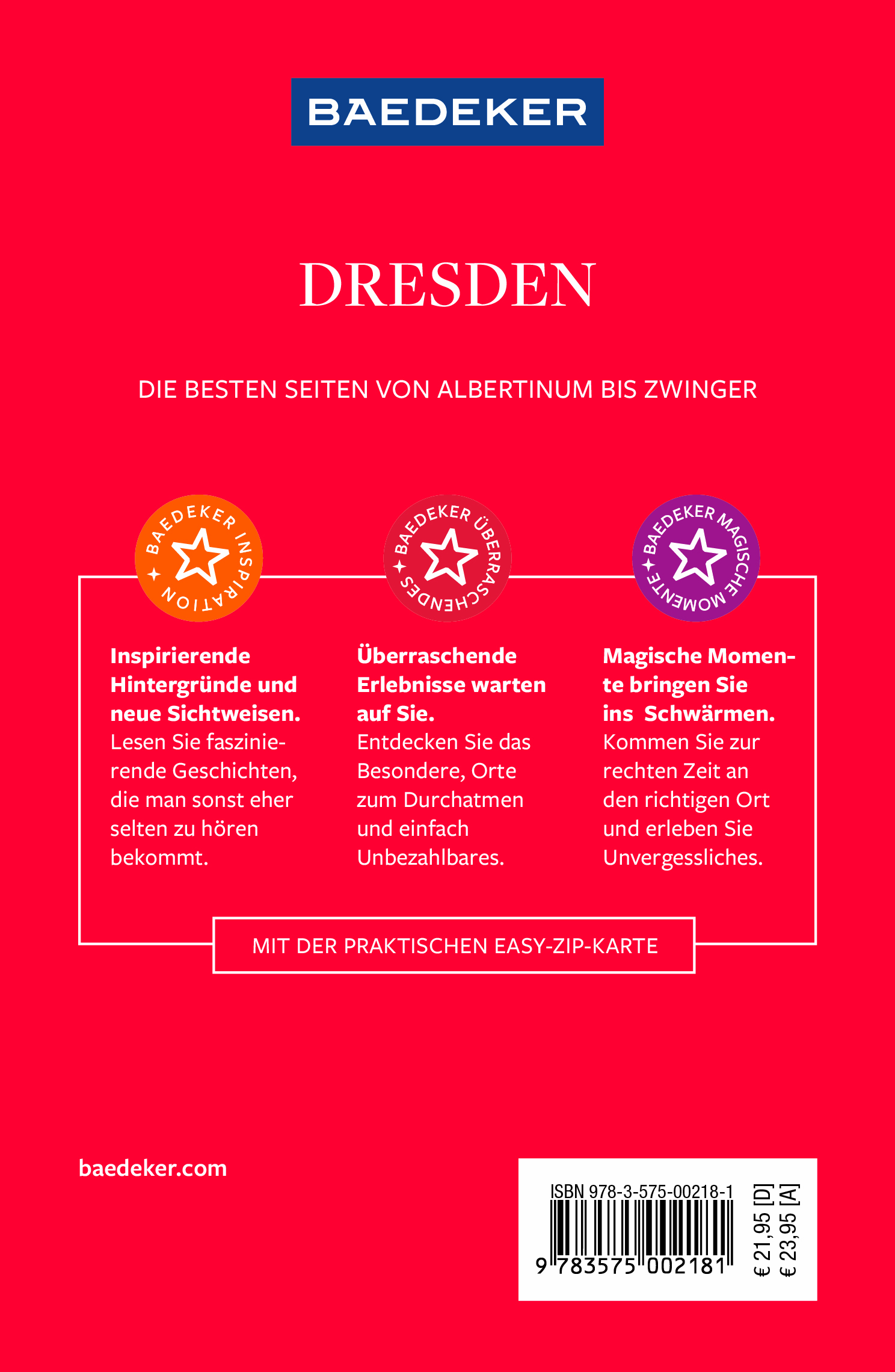 Rückseitencover Baedeker Reiseführer Dresden