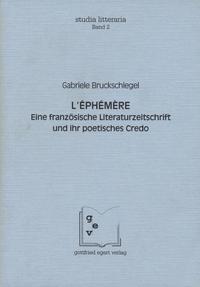 Vorderes Coverbild L'Ephémère