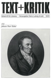 Vorderes Coverbild Johann Peter Hebel