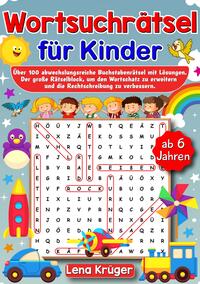 Vorderes Coverbild Wortsuchrätsel für Kinder ab 6 Jahren