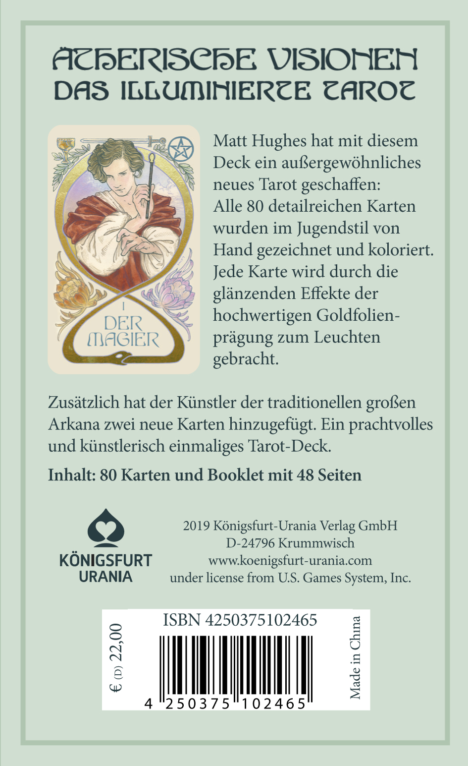 Rückseitencover Ätherische Visionen (Ethereal Visions) - Das illuminierte Tarot
