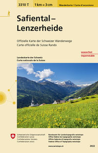 Vorderes Coverbild 3310T Safiental - Lenzerheide Wanderkarte