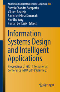Vorderes Coverbild Information Systems Design and Intelligent Applications