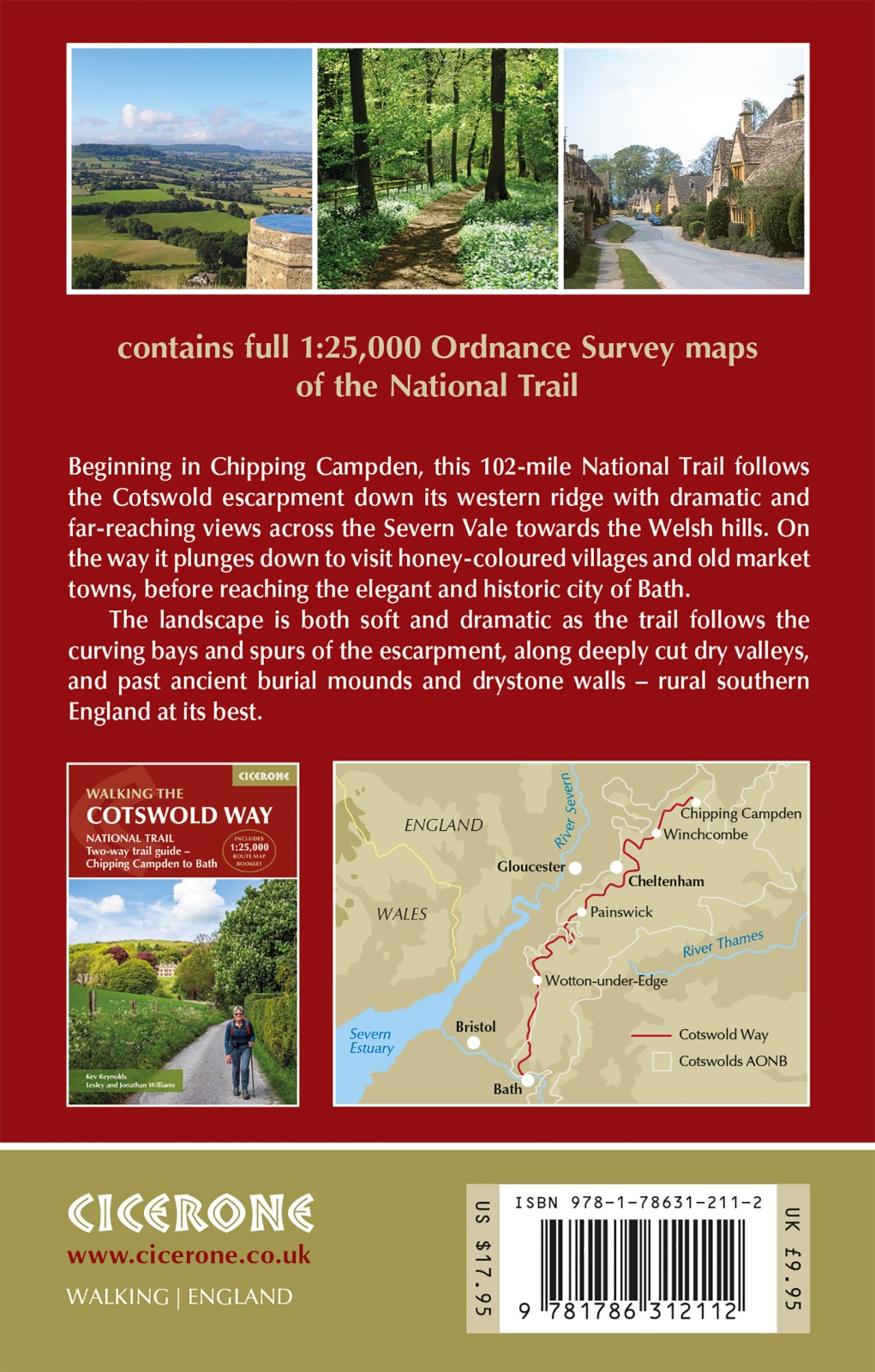 Rückseitencover The Cotswold Way Map Booklet