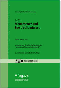 Vorderes Coverbild Wärmeschutz und Energiebilanzierung – Leistungsbild und Honorierung