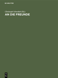 Vorderes Coverbild An die Freunde