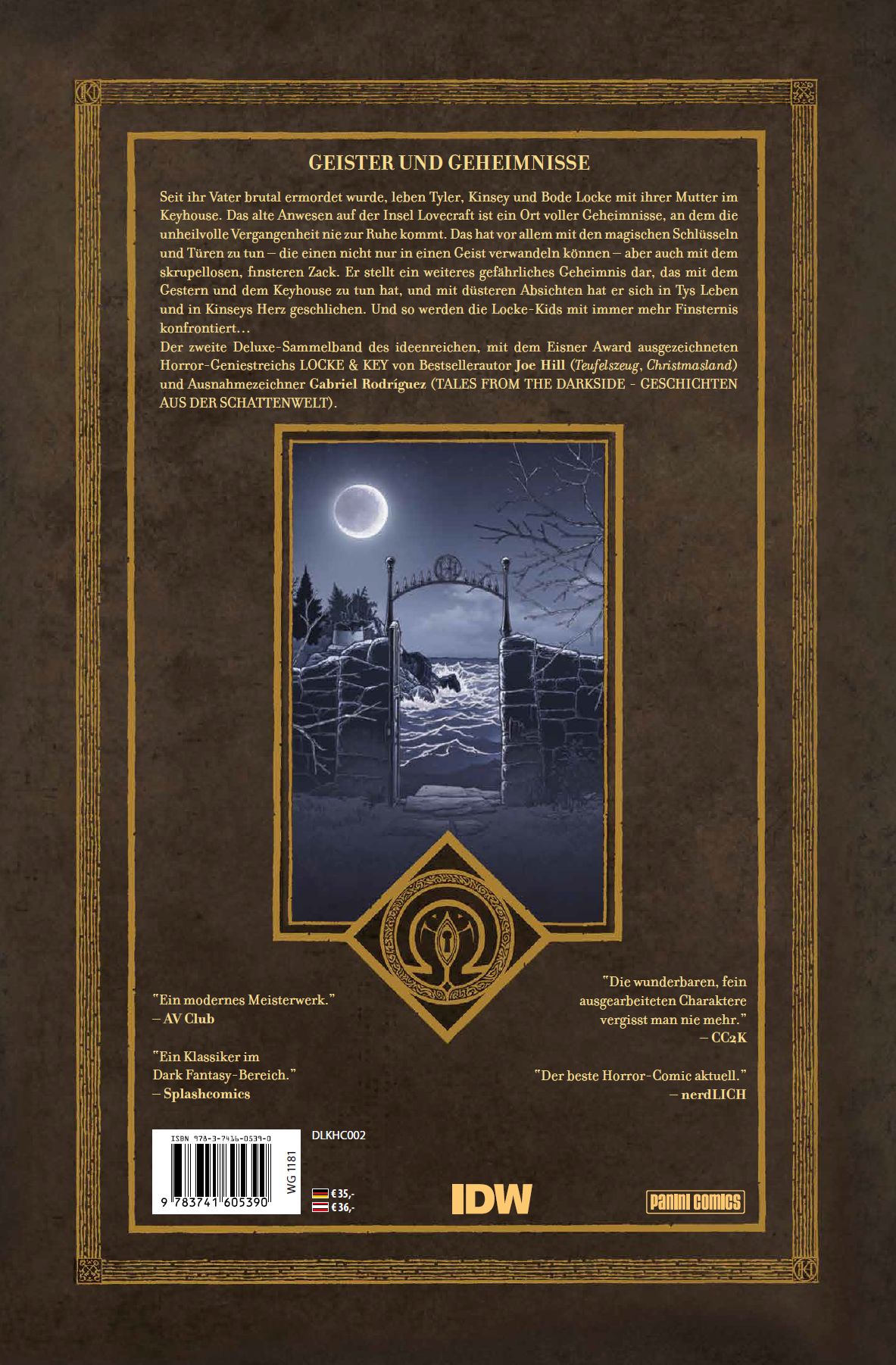 Rückseitencover Locke & Key Master-Edition