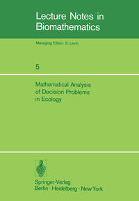 Vorderes Coverbild Mathematical Analysis of Decision Problems in Ecology