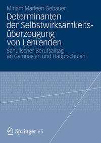 Vorderes Coverbild Determinanten der Selbstwirksamkeitsüberzeugung von Lehrenden