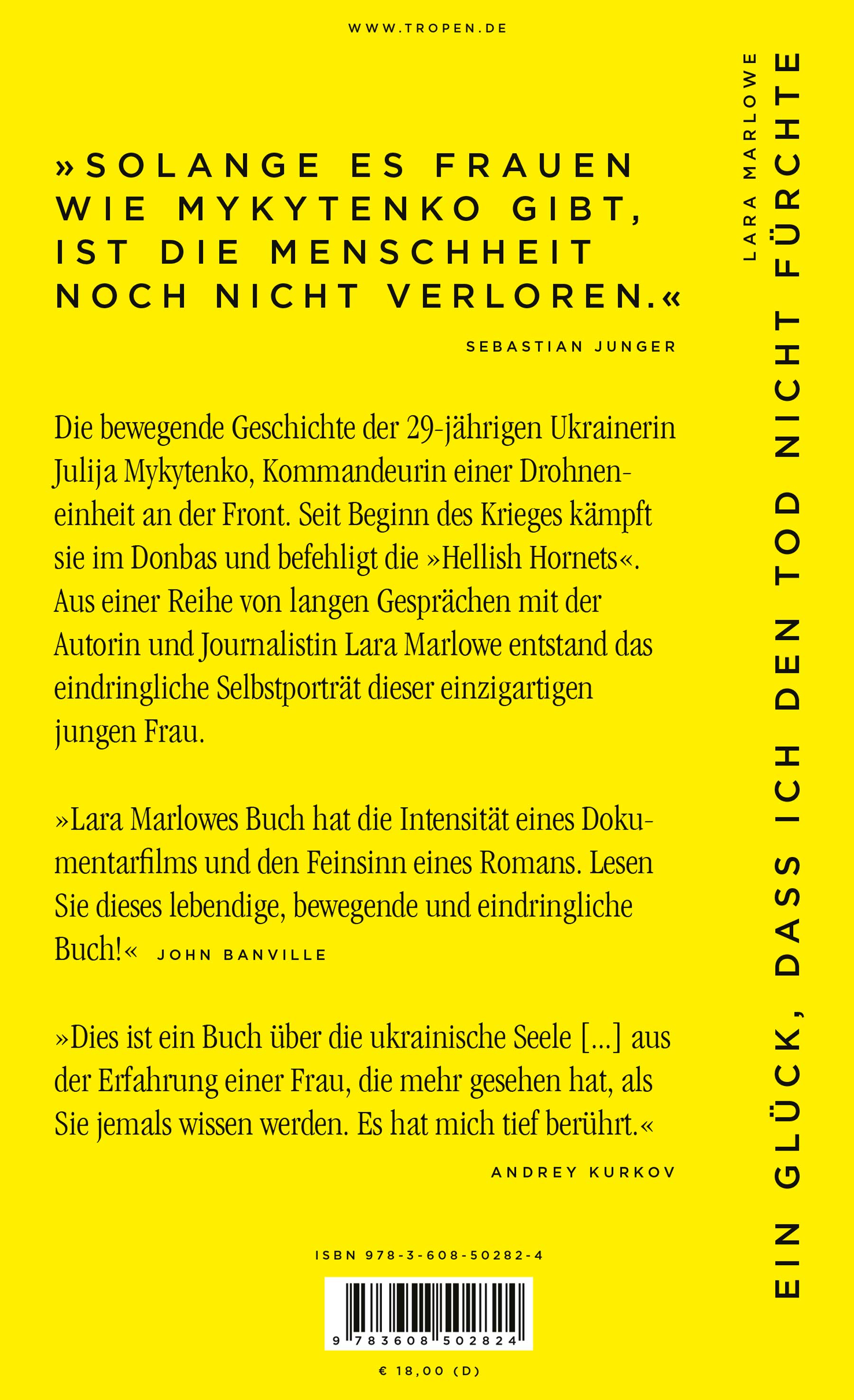 Rückseitencover Ein Glück, dass ich den Tod nicht fürchte