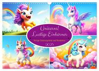 Vorderes Coverbild Unicorns! Lustige Einhörner. Witzige Einhornsprüche und Weisheiten (Wandkalender 2025 DIN A3 quer), CALVENDO Monatskalender