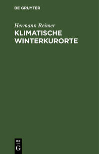 Vorderes Coverbild Klimatische Winterkurorte