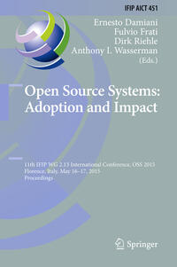 Vorderes Coverbild Open Source Systems: Adoption and Impact