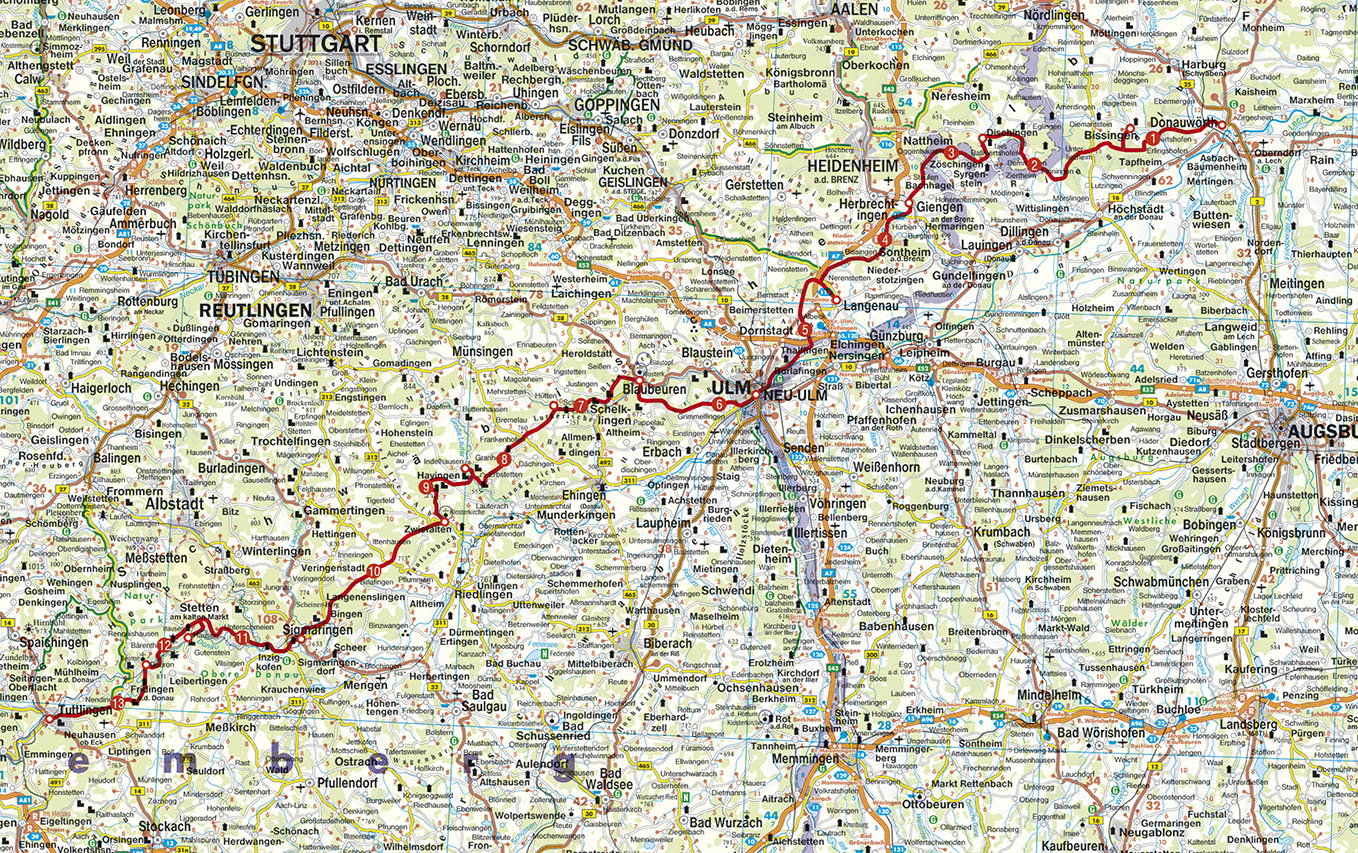 Beispielinhalt (Bild) Alb Südrand-Weg HW2