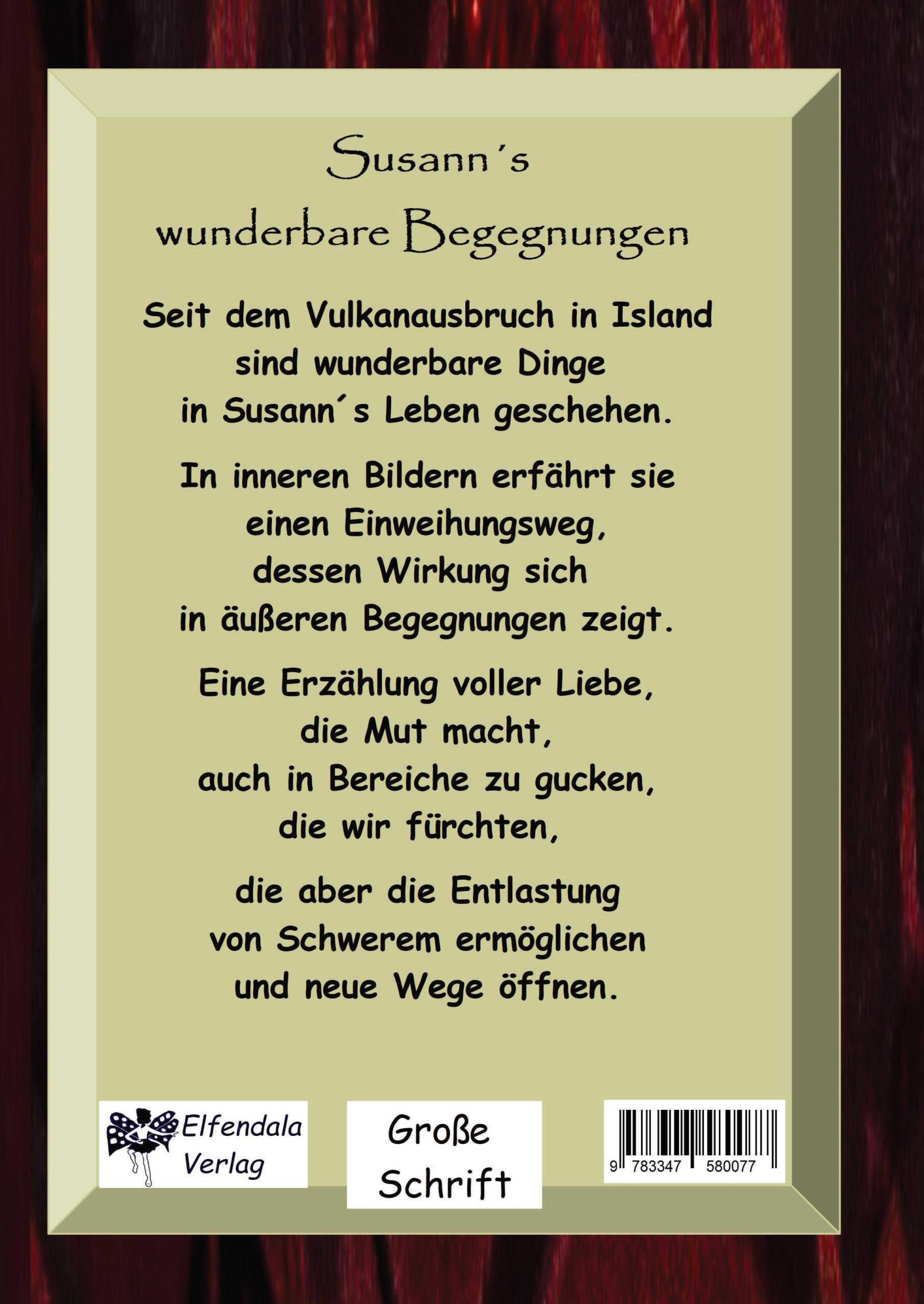 Rückseitencover Susann´s wunderbare Begegnungen