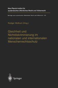 Vorderes Coverbild Gleichheit und Nichtdiskriminierung im nationalen und internationalen Menschenrechtsschutz