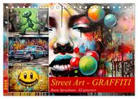 Vorderes Coverbild Street Art Graffiti (Tischkalender 2025 DIN A5 quer), CALVENDO Monatskalender