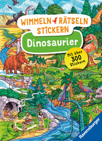 Vorderes Coverbild Wimmeln, Rätseln, Stickern: Dinosaurier