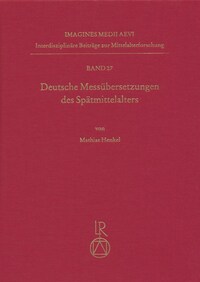 Vorderes Coverbild Deutsche Messübersetzungen des Spätmittelalters