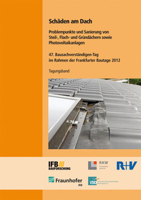 Vorderes Coverbild Schäden am Dach. Problempunkte und Sanierung von Steil-, Flach- und Gründächern sowie Photovoltaikanlagen