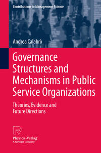 Vorderes Coverbild Governance Structures and Mechanisms in Public Service Organizations