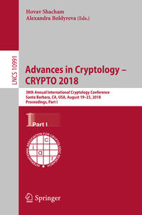 Vorderes Coverbild Advances in Cryptology – CRYPTO 2018