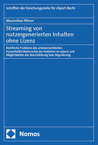 Vorderes Coverbild Streaming von nutzergenerierten Inhalten ohne Lizenz