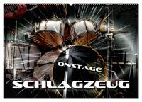 Vorderes Coverbild Schlagzeug onstage (Wandkalender 2025 DIN A2 quer), CALVENDO Monatskalender