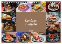 Vorderes Coverbild Leckere Waffeln (Wandkalender 2025 DIN A4 quer), CALVENDO Monatskalender