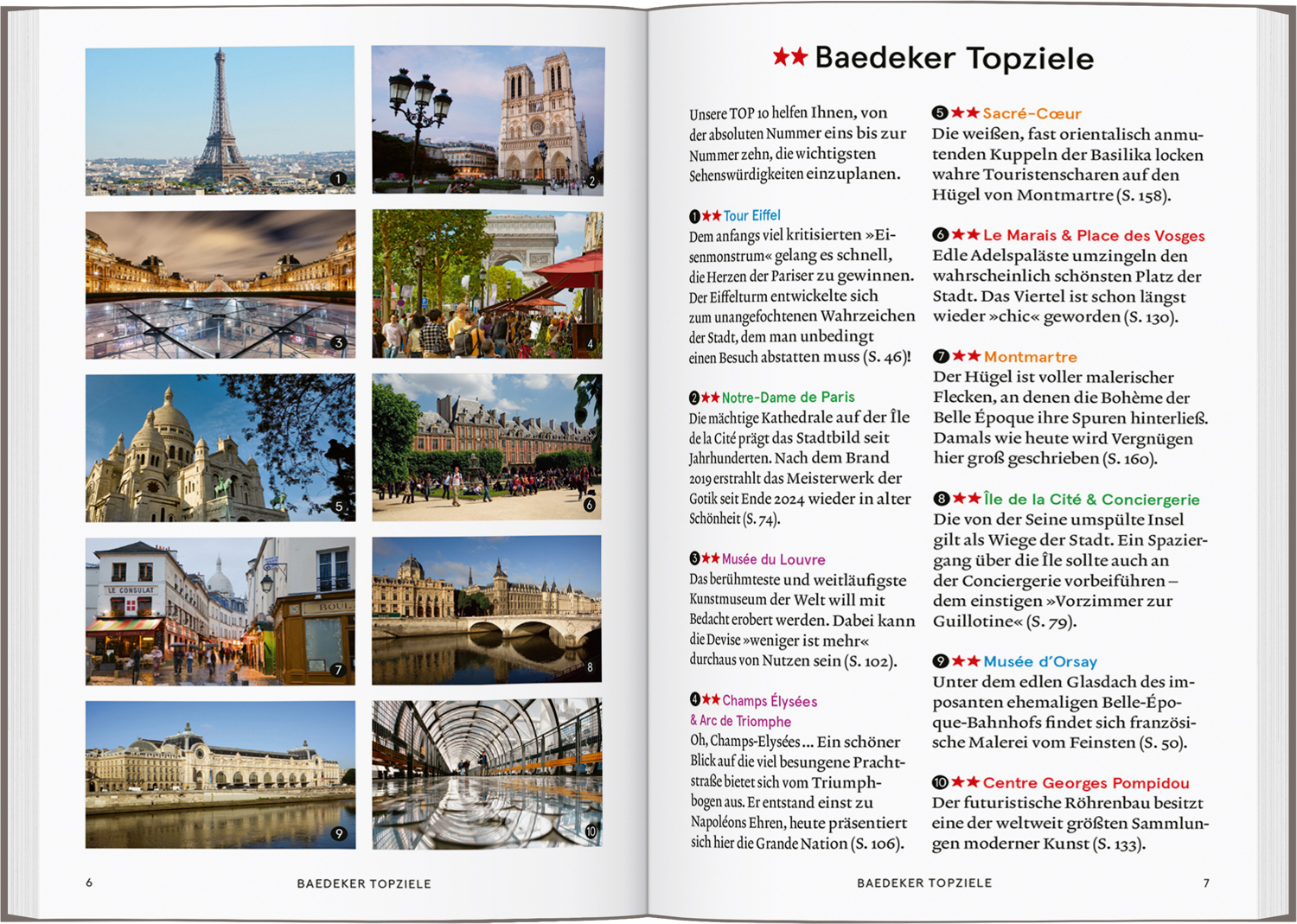 Beispielinhalt (Bild) Baedeker SMART Reiseführer Paris