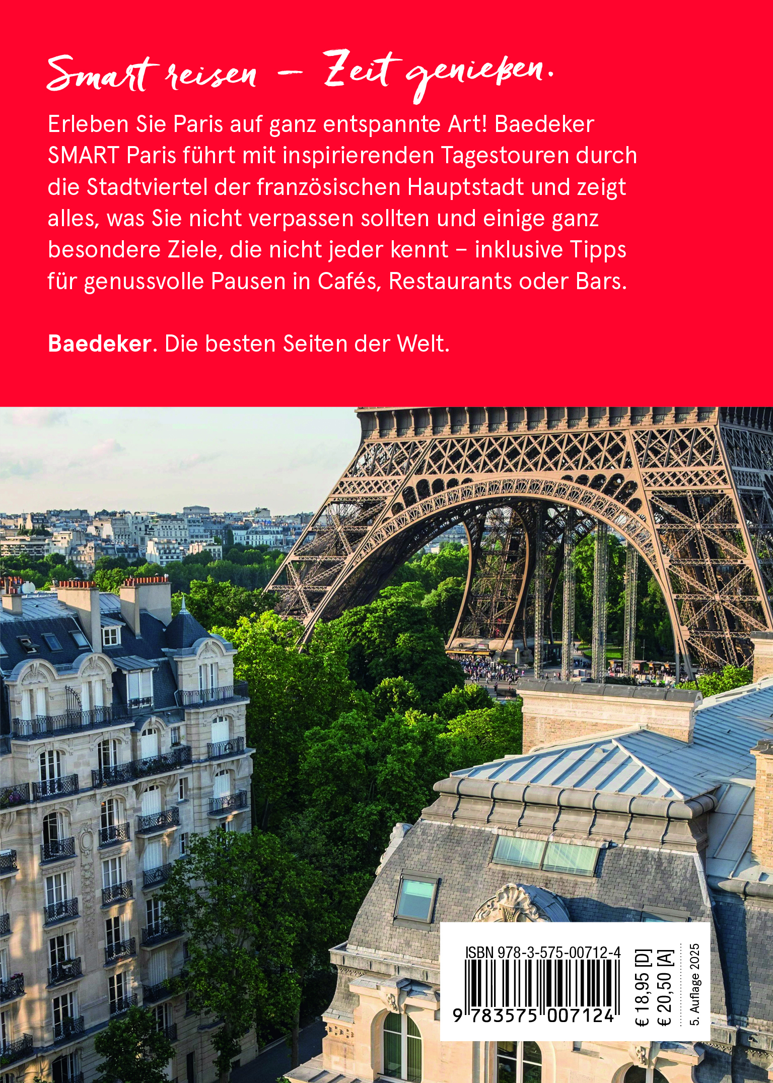 Rückseitencover Baedeker SMART Reiseführer Paris