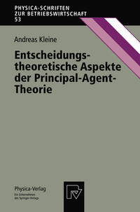 Vorderes Coverbild Entscheidungstheoretische Aspekte der Principal-Agent-Theorie