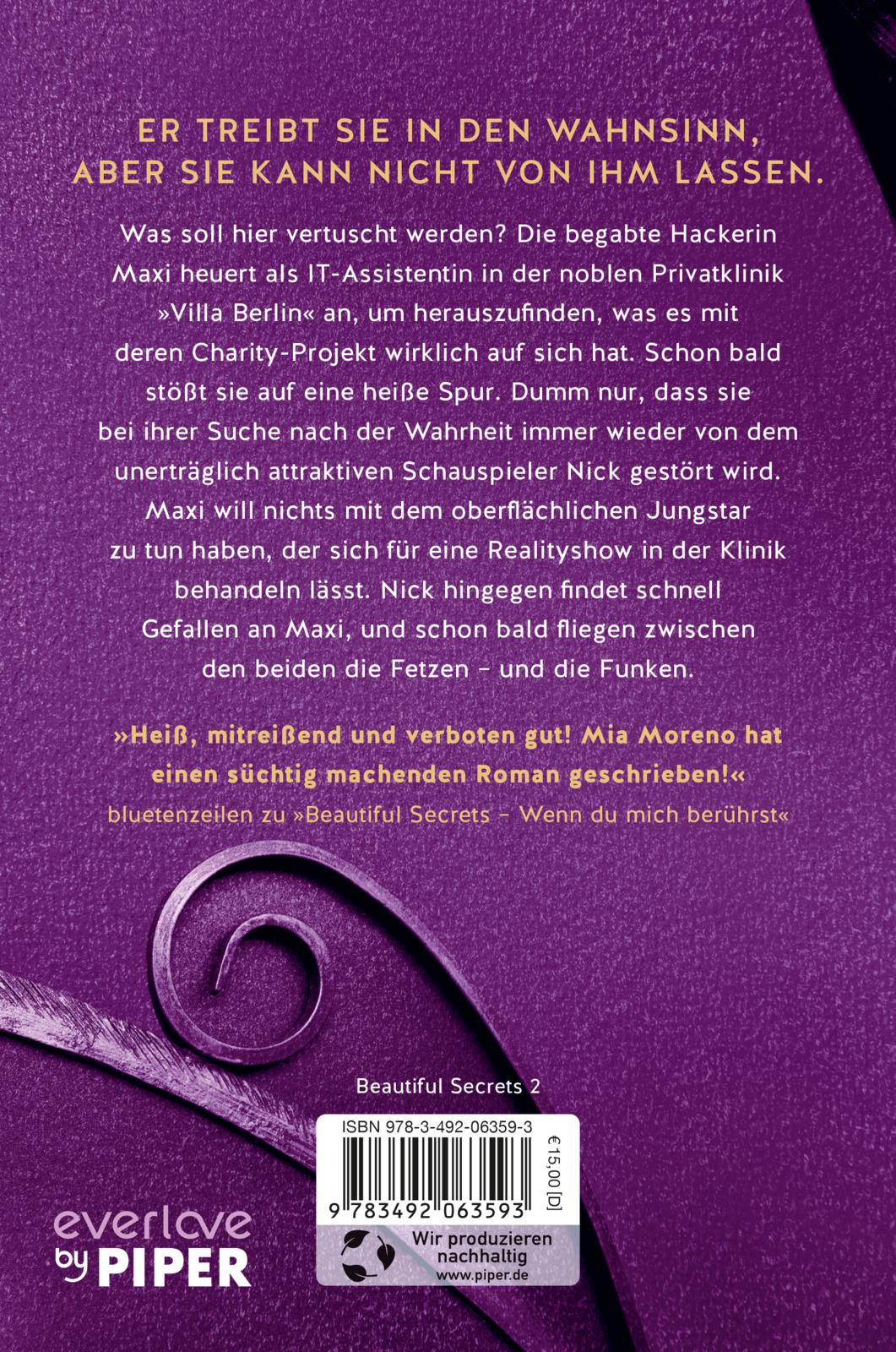 Rückseitencover Beautiful Secrets – Wenn ich dich spüre