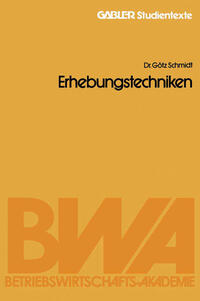 Vorderes Coverbild Erhebungstechniken