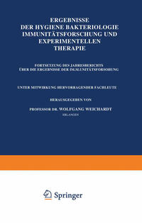 Vorderes Coverbild Ergebnisse Der Hygiene Bakteriologie Immunitätsforschung und Experimentellen Therapie