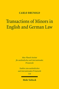 Vorderes Coverbild Transactions of Minors in English and German Law