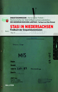 Vorderes Coverbild Stasi in Niedersachsen