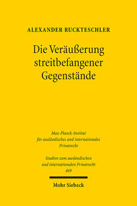 Vorderes Coverbild Die Veräußerung streitbefangener Gegenstände