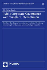 Vorderes Coverbild Public Corporate Governance kommunaler Unternehmen