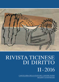 Vorderes Coverbild Rivista ticinese di diritto II-2016