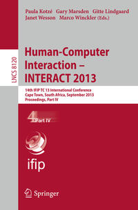 Vorderes Coverbild Human-Computer Interaction -- INTERACT 2013